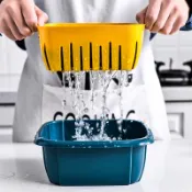 Double-layer Drain Basket with Lid / Fruit Vegetable Washing
