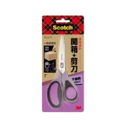 (店+)【3M】史代新文具 3M SS-U-P7 7吋 不銹鋼開箱剪刀/美工刀 二合一開箱剪刀/一剪兩用