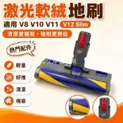【全球優品匯】戴森V12 Slim吸頭配件 激光軟絨地刷 Fluffy Optic 升級清潔 輕量吸塵器 適用V8 V10 V11