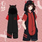 時崎狂三連體睡衣約會大作戰二次元動漫狂三男女夏季短褲傢居服 cosplay.fm❤