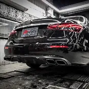 賓士 e級 W213 後期 原車無amg專用  E63樣式 後下巴+尾飾管 (禾笙科技)