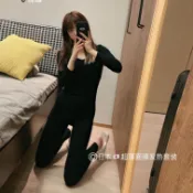 【CHIC】隔日到貨 超薄面膜發熱套装（上衣+褲子）發熱衣 女生 保暖衣  內搭衣 保暖內衣 日本發熱衣 預購