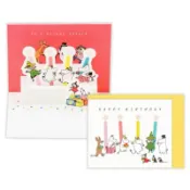 現貨 日本代購 Moomin 嚕嚕米 姆明 迷你生日立體賀卡 生日卡片 3D 立體賀卡 生日賀卡 立體卡片 迷你卡片