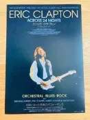 Eric Clapton 埃裡克克萊普頓 日版海報日本院線原版宣傳海報，實物如下圖，B5紙大小（比A4紙略小，尺寸