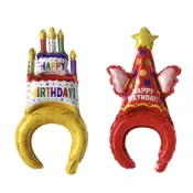 (店+)氣球 生日髮箍氣球 生日佈置 蛋糕髮箍 帽子髮箍 鋁箔氣球 派對佈置 網紅寶寶慶生 生日快樂 派對飄空氣球