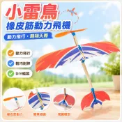 🌈「科學小實驗」小雷鳥橡皮筋動力飛機國小生DIY拼裝戶外滑翔機航空模型玩具