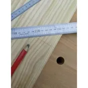【日本現貨】松井不鏽鋼直尺 日本製 劃線尺 測量 木工尺 畫線器 木工板材畫線 木材標記 尺 Matsui 抗變形