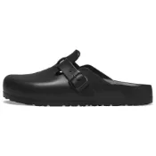 (店+)【BIRKENSTOCK 勃肯】0127103 Birkenstock 時尚簡約 EVA 靜音包頭拖鞋 女款 黑色 窄版