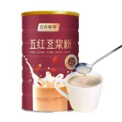 ✨台灣有貨✨免運✨【零食部落】五紅豆漿粉衝飲卽食營養早餐代餐紅豆紅棗枸杞粉純豆漿粉500g