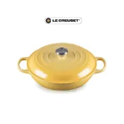 (店+)【Le Creuset】Le Creuset Camomille 甘菊黃 淺圓鍋 淺鍋 淺底鍋 壽喜燒鍋 淺圓鑄鐵鍋 鑄鐵鍋 30cm 新款