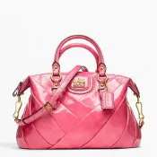 美國現貨《COACH》#21304 Madison 漆皮 手提側背斜背包【粉】