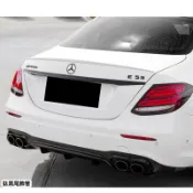 Benz 賓士 w213 s213 E53款 亮黑款 後下巴 擾流 四出圓管 E系列 AMG後保桿 車型適用