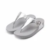 昂路名鞋館x鞋全家福旗艦店 FITFLOP LULU 水鑽扣環夾腳拖鞋 銀 6212-15386 女鞋 治裝激推