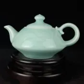 銀聯網日用品生活館 新品龍泉窯青瓷陶瓷小茶壺功夫茶壺用品用具茶具茶壺單品哥窯弟窯1入
