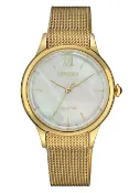 大高雄鐘錶城 CITIZEN 星辰錶 EM0812-89D 全金/光動能女錶 / 白蝶貝面板 32.5mm｜樂天領券現折★全館特惠中★指定刷卡回饋10%