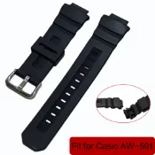 硅膠錶帶 適用於卡西歐G-SHOCK GST-B200 AW591/590/AWG-M100樹脂手錶帶16mm 凸口錶帶