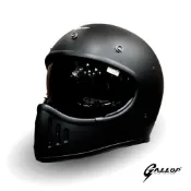 【Gallop】台灣製造 全罩式安全帽 M2-消光黑色 山車帽 內附視鏡 內裝舒適 全可拆卸 可換內視鏡 S~2XL