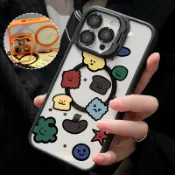 趣味餅乾吐司磁吸手機殼 金屬鏡頭支架 保護殼 適用於iPhone 17 16 15 14 13 12 11 Max防摔殼