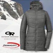 【Outdoor Research】女 超輕高抗水連帽保暖科技羽絨外套夾克 PrimaLoft 灰 97777