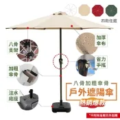 【DaoDi】戶外遮陽傘 擺攤太陽傘尺寸9尺8骨無傘座(庭院傘 海灘傘 沙灘傘 露營傘 )