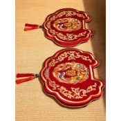 『哆啦A夢百寶袋』👀下殺結婚跪墊新中式敬茶婚慶用品新娘改口坐福墊一對敬酒婚慶紅色喜墊