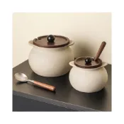 (店+)耐高溫豬油罐大容量家用廚房簡約陶瓷調味罐辣椒油罐帶湯匙