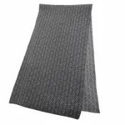 【DOKODEMO】全新未使用 ▲ FENDI 100% 羊毛微型 Zucca 圖案圍巾，灰色，義大利製造，正品，男士
