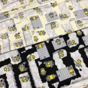 豬豬日本拼布 限量版權卡通布 神偷奶爸 小小兵 厚棉布料材質，