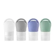 【SOTHING 向物】4入 38ml矽膠分裝瓶(旅行分裝瓶 旅行組 乳液瓶 沐浴瓶 軟管分裝瓶 擠壓瓶 盥洗用品)