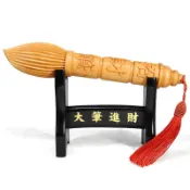 【吉祥開運坊】筆座【台灣製文昌筆座 精雕文昌筆 招財筆底座 有大中小三款尺寸 文昌筆或招財筆或桃木劍使用】