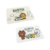 (店+)【收納王妃】LINE FRIENDS-熊大綠色系 硬式珪藻土地墊(60x39) I 台灣製 正版授權 硅藻土 腳踏墊 兔兔 莎莉