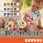 寶寶數字軟皮球 數字 顏色認知 軟布球 早教布球 軟球 顔色隨機出貨