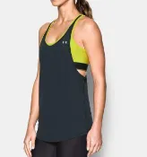 “零碼出清免運“Under Armour (UA)女 2-In-1 兩件式運動背心+運動內衣 (1290807-016)