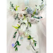 薔薇花與玫瑰花的相遇，（拍花與花條的搭配組合）