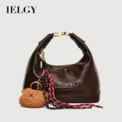 IELGY 秋冬時尚流行高級感斜背包 手提斜挎餃子包