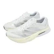adidas 慢跑鞋 Adizero Boston 13 W 女鞋 男鞋 白 銀 緩震 運動鞋 愛迪達 JS4948
