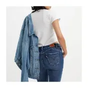 【LEVIS】女 REVEL高腰緊身提臀牛仔褲/超彈力塑形布料/精工深藍水洗/及踝款 熱賣單品 74896-0047
