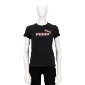 Puma 基本系列 Ess Metallic 女款 黑色 亞規 Logo T恤 運動 休閒 短袖 69445501