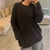 【J.CREW】 🇺🇸美國輕奢品牌一折 ✨九成新｜混羊毛深灰寬鬆休閒質感毛衣｜Size L