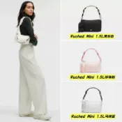 喜挖2店 2026新款大腸Ruched Shoulder Bag Mini 1.5L褶飾款單肩包斜後背包