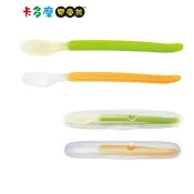 【Combi 康貝】日本 優質軟質餵食匙 （橘/綠）｜卡多摩
