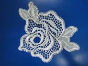 【蕾絲工坊】↙DIY手作材料↗ 刺繡水溶蕾絲貼布貼＊M12002＊薔薇花貼片