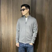 美國百分百【全新真品】HUGO BOSS 立領外套 棉質 無刷毛 男款 logo 夾克 DI71