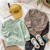 🌈✨mix1001小恐龍樂園字母印圖上衣 ✨兒童 恐龍家族上衣 5-17