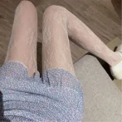 EFP大美人🌹秋冬女神必備暗黑系密集lolita蘿莉日系玫瑰洞洞花朵透氣網襪褲襪~185cmOK!黑白