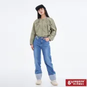 【5th STREET】 女裝 無領圍打摺外套-綠色 (510600)