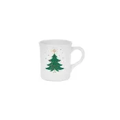 【Le Creuset】瓷器歡樂耶誕馬克杯400ml(耶誕樹)