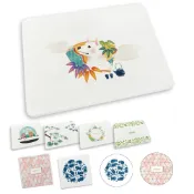 [插畫系列] 02 珪藻土瞬吸水地墊 餐墊 杯墊 40x30x0.9cm SGS認證 【5ip8】[現貨]