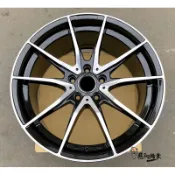 全新鋁圈 代號52 EC 18吋 5孔112 5孔108 5孔114.3 可前後配 亮黑底+車亮面 類BENZ AMG