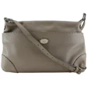 【DOKODEMO】FENDI Selleria 肩背包 8BT194 皮革灰色斜背包，A5 尺寸，拉鍊封口，女士 [二手]